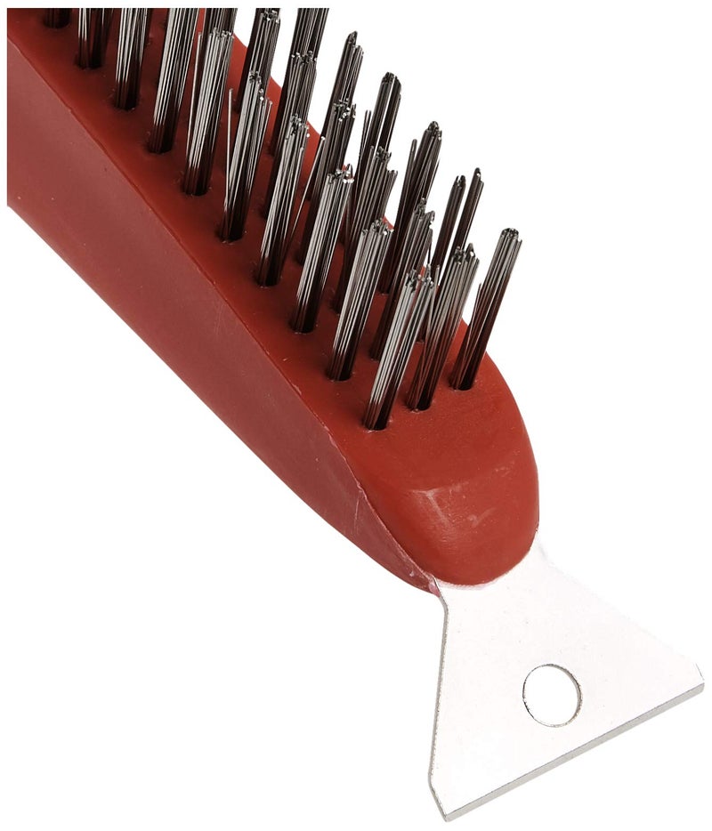 Red Devil 4164 13-Inch Soft Grip Stainless Steel Wire Brush with Scraper - Image 3